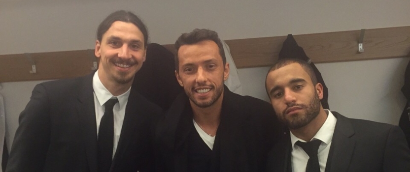 Nenê celebra classificação do PSG na Liga dos Campeões