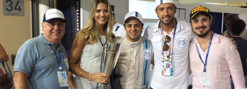 Nenê vibra com pódio do amigo Felipe Massa em Abu Dhabi