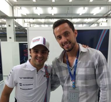 Nenê au GP de Bahreïn avec Felipe Massa.