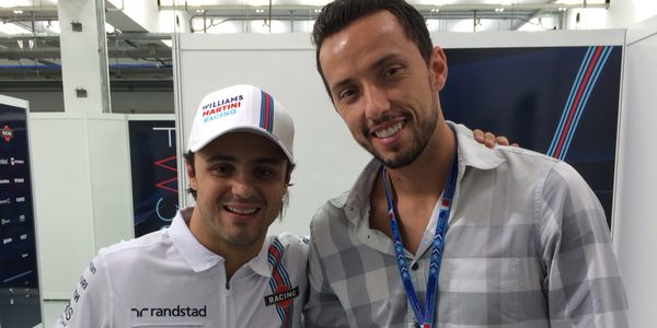 Nenê au GP de Bahreïn avec Felipe Massa.