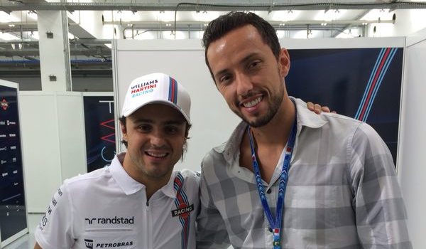 Nenê au GP de Bahreïn avec Felipe Massa.